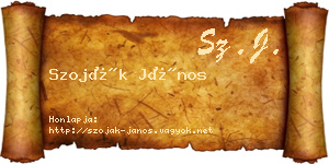 Szoják János névjegykártya